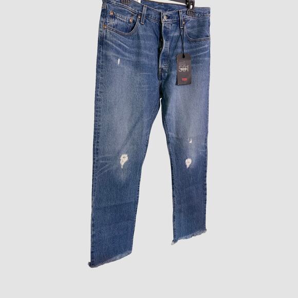 Levi’s Premium 501 Button Fly Jeans Womens W33 L30 Straight Leg 100% Cotton NWT - Picture 9 of 14